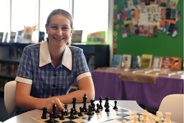 St Patrick's College Sutherland - student playing chess