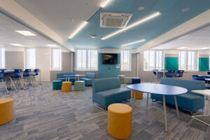 A flexible learning space in St Patrick's College Sutherland's new Alpha Crucis building.